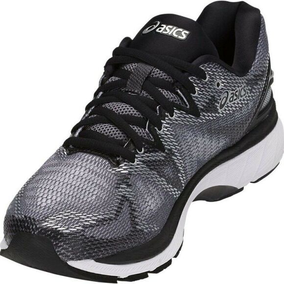 NEW ASICS GEL NIMBUS 20 Carbon Black Silver White Mens 7 US 40 EUR 6 UK - Picture 1 of 10